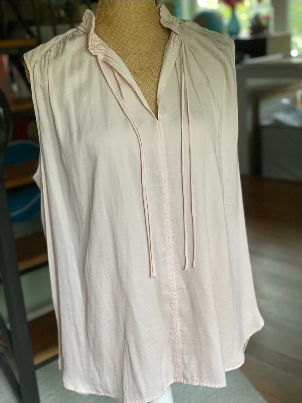 Loft Pale Pink Sleeveless Blouse